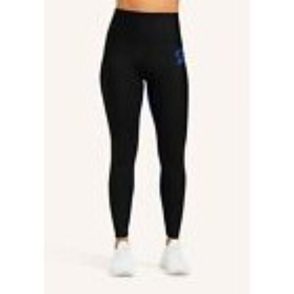 NWT PELOTON SPORT LEGGINGS WOMENS SIZE XS RIB COLORBLOCK BLACK AND BLUE - Picture 2 of 11